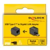 Adapter DeLOCK USB Type-C na Gigabit LAN mini czarny