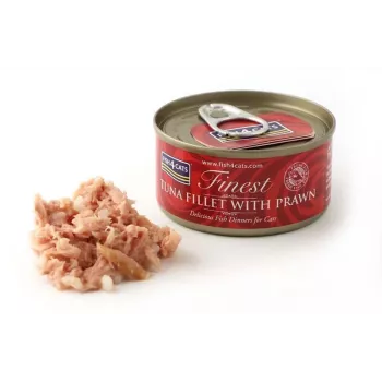 Mokra karma dla kota FISH4DOGS Tuna fillet with prawn 70 g — mokra karma w puszce…