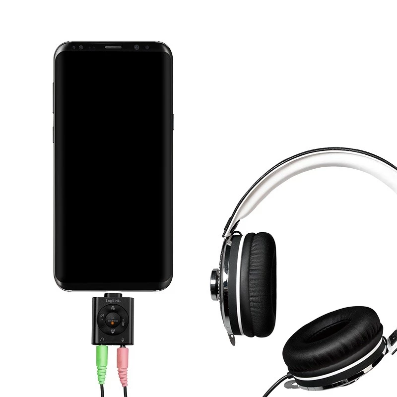 Adapter audio USB3.2 USB-C/M na 2x3,5mm/ż 7.1
