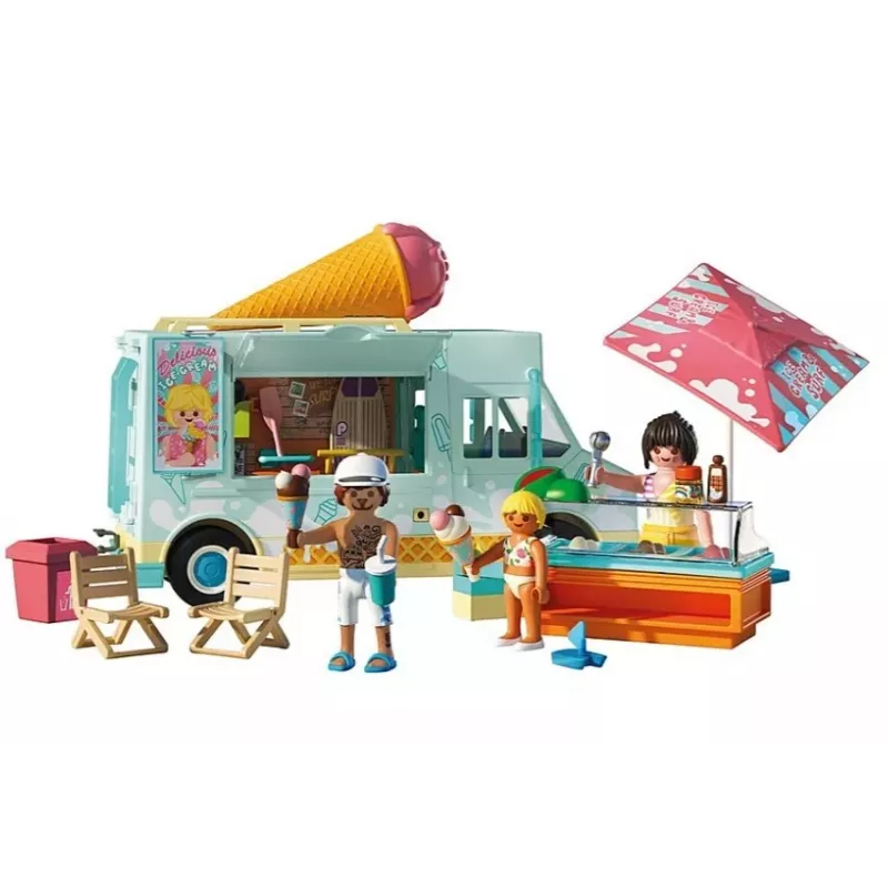 Zestaw PLAYMOBIL Furgonetka z lodami i sklep surfingowy 71904 z figurkami