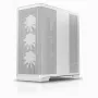 APNX PC Midi Tower C1-R-WT-v1 — Biały, obsługuje ATX/Micro-ATX/Mini-ITX, zainstalowane 3 wentylatory przednie 120 mm, 3 zatoki 3,5 cala + 3 zatoki 2,5 cala, 2x USB 3.2 Gen1