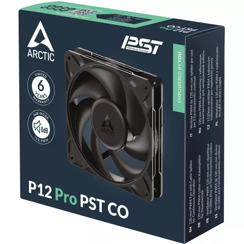 ARCTIC Freezer P12 Pro PST CO - wentylator PWM 120 mm z rozdzielaczem kablowym do pracy ciągłej