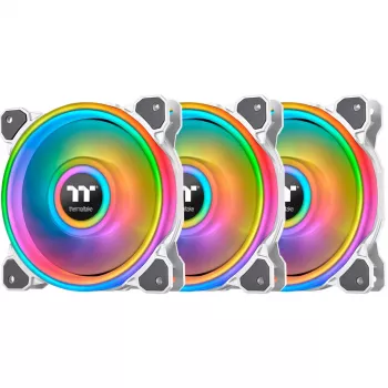 Thermaltake Riing Quad 12 ARGB Wentylatory obudowy 120 mm, zestaw 3 szt., biały