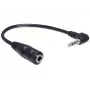 Kabel audio DeLOCK 65397 0,14 m wtyk 2,5 mm na gniazdo 3,5 mm czarny