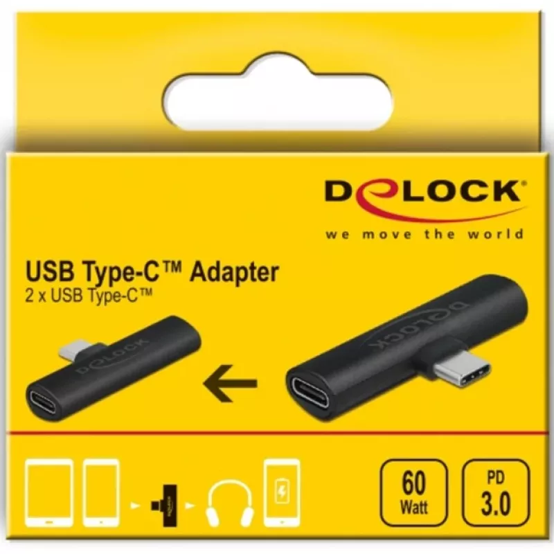 Adapter USB Type-C na 2 x USB Type-C PD DeLOCK 64114