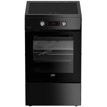 Płyta indukcyjna z piekarnikiem elektrycznym Beko FSM59305BDT, 60 L, szerokość 50 cm, czarna, klasa energetyczna A, 4-strefowa płyta indukcyjna z funkcją boost