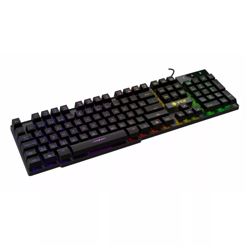 Klawiatura gamingowa Incase IKG-446 Regenbogen, RGB, układ niemiecki, detal