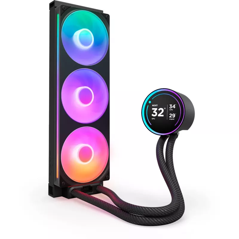 NZXT Kraken Elite 360 RGB Chłodzenie procesora All-in-one 12 cm Czarny 1 szt.