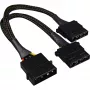 Przejściówka zasilająca Sharkoon SATA Y 4P Molex 0,15 m czarna — cyfrowy/dane — zasilacz