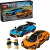 Klocki konstrukcyjne LEGO Speed Champions zestaw 77238 — Lamborghini Revuelto & Huracán STO, 607 elementów, 2 minifigurki, zalecany wiek 10+