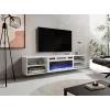 szafka RTV POLO 180x33x39 biały + kominek biały