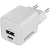 Ładowarka Canyon Charger CU20AC GaN 20W PD, 2-porty (USB-A/USB-C) biała detal (CNS-CUW20AC)