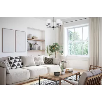 Klasyczna lampa sufitowa wisząca żyrandol Activejet MIRA Chrome 5xE27 do salonu