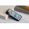 Etui na smartfona iKins do iPhone XS / XS Max czarny wzór skały, ochronny tylny panel