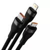 Kabel USB Baseus SUP0003351 1.2m USB A USB C/Micro USB-A/Lightning Czarny