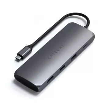 Satechi USB-C Hybrid Multiport Hub (adapter 4 w 1), Space Grey, ST-UCHSEM