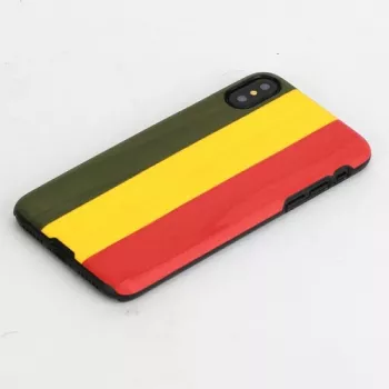 Etui na smartfona man and wood do iPhone'a X/XS — Reggae Czarny, ochronna twarda tylna obudowa