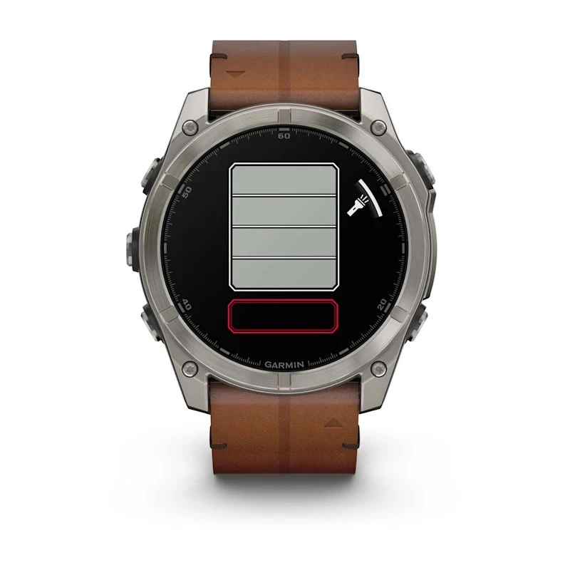 Garmin Fenix 8 3,56 cm (1,4 inch) AMOLED 51 mm cyfrowy 454 x 454 pikseli ekran dotykowy tytanowy Wi-Fi GPS (satelitarny)