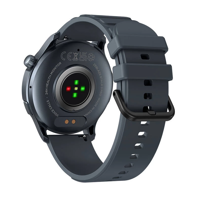 Smartwatch Zeblaze Btalk 3 Pro — 1.43 cala (3.63 cm) AMOLED, 466×466 px, ekran dotykowy, 260 mAh, szary