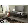 Cama szafka TV SIGMA 3 180 czarny/czarny połysk + biały