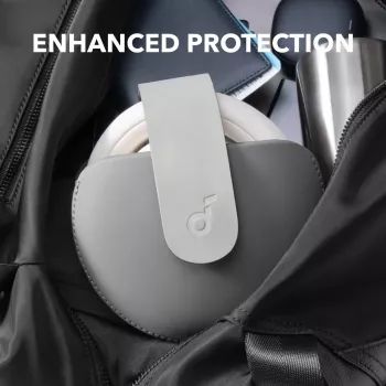Etui na słuchawki Anker Soundcore Space One Pro z magnetycznymi metalowymi przyciskami, szare