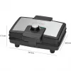 Clatronic WA 3606 gofrownica 2 gofr(y) Czarny,stal nierdzewna 800 W