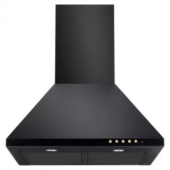 Okap kuchenny ścienny AKPO WK-4 Classic GOLD 60 Czarny, 600×500 mm, silnik 106 W, 3 prędkości, oświetlenie halogenowe