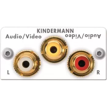 Płytka przyłączeniowa KIND biała 7444AZA530 Video/Audio L/R 50x50 1/2 1 (7444AZA530)
