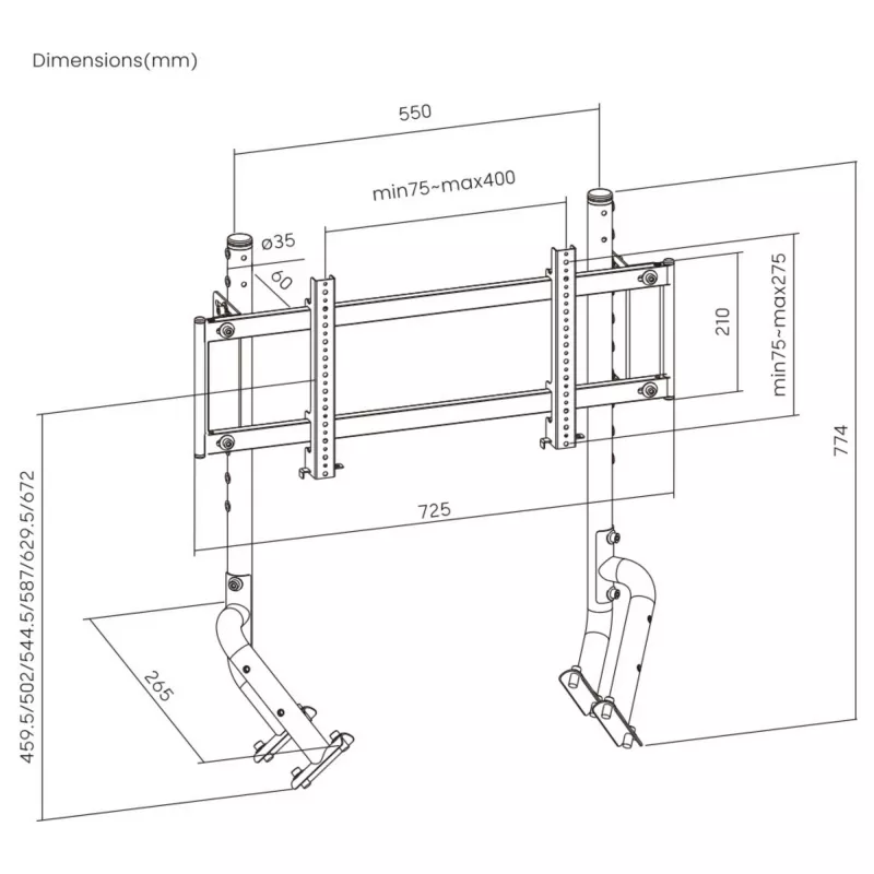 Oplite Monitor Stand R8 Single Czarny retail (OP-R8-SMSB)