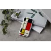etui na smartfona iKins for iPhone XR Mondrian biały — protective hard tylna obudowa