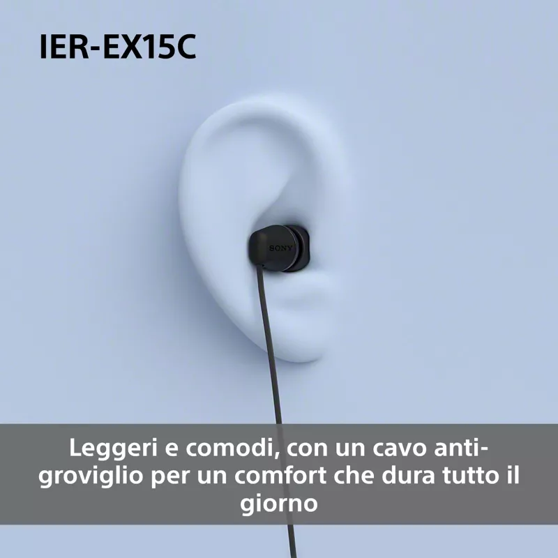 Sony IER-EX15C Zestaw słuchawkowy Przewodowy Douszny Rozmowy/Muzyka USB Typ-C Niebieski