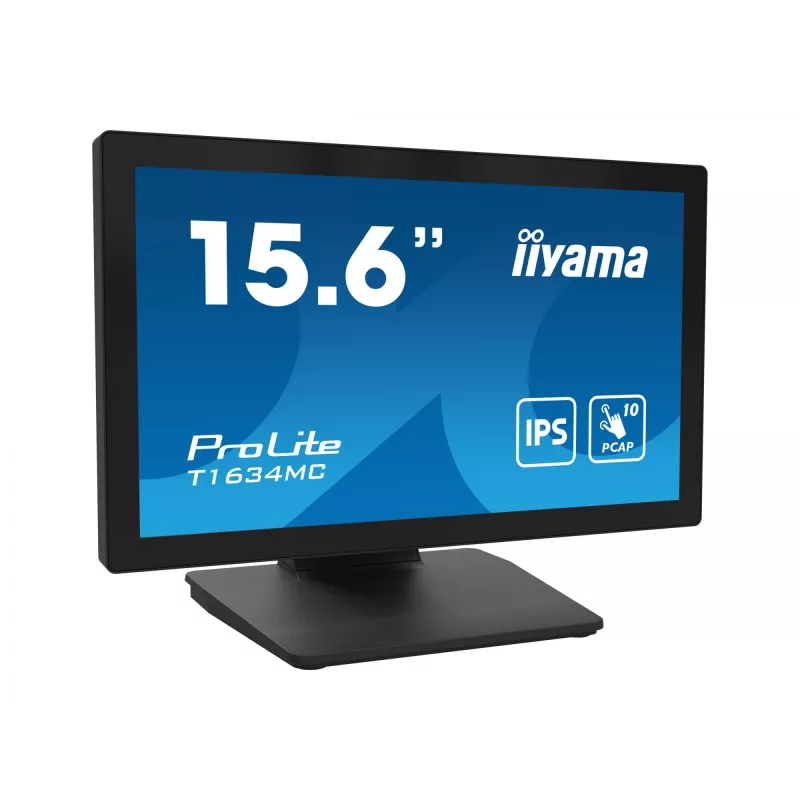 Monitor komputerowy iiyama ProLite T1634MC-B1S 39,6 cm (15,6 cala) 1920 x 1080 pikseli Full HD LED Dotykowy Czarny