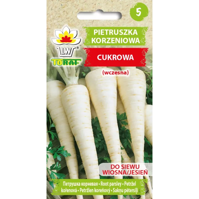 Nasiona warzyw pietruszki cukrowej Toraf, opakowanie 5g