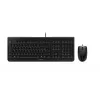 CHERRY DC 2000 klawiatura W zestawie mysz Uniwersalny USB AZERTY Francuski Czarny