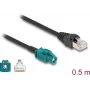 Kabel sieciowy DELOCK 91371 — HSD Z na RJ-45, pozłacane styki, 0,5 m, czarny