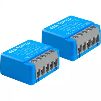 Inteligentny moduł przekaźnikowy Shelly 1 Mini Gen4, 1P 8A, Wi‑Fi/Matter/Zigbee/Bluetooth, 110–240V, kompaktowy (2 szt.)