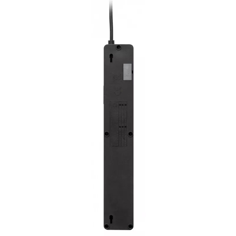 Listwa przeciwprzepięciowa LESTAR ZX 510 G-A K.:CZ 5,0M Czarna 5 gniazd AC 230 V 5 m
