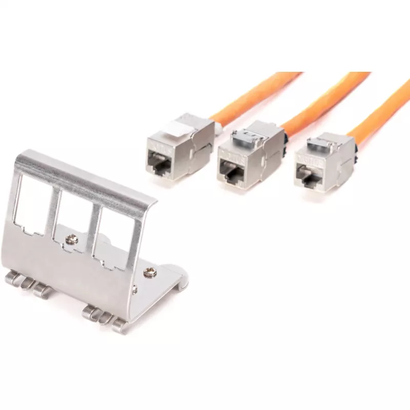 Adapter Digitus AN-25183 na 3 moduły Keystone ze stali nierdzewnej