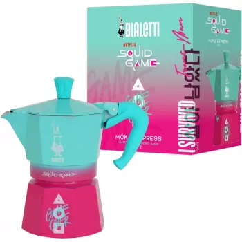 Kawiarka Bialetti Squid Game niebieski różowy aluminium