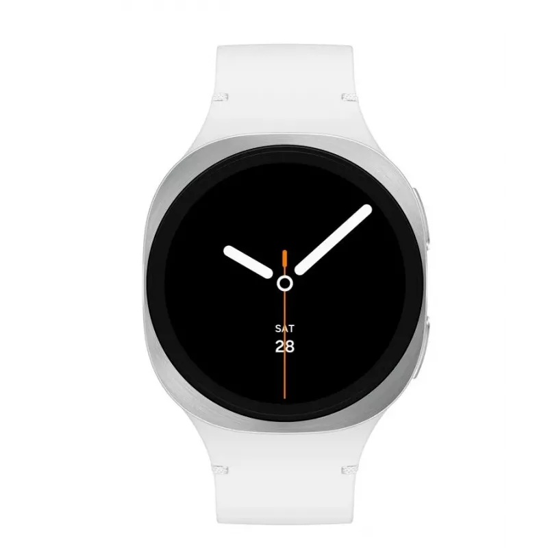 Samsung Galaxy Watch 8 3,3 cm (1,3 cala) AMOLED 40 mm Cyfrowy 438 x 438 pikseli Ekran dotykowy Srebrny Wi-Fi GPS (satelitarny)