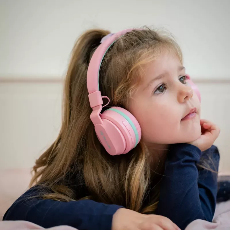 Słuchawki Tellur Buddy Bluetooth nauszne różowe