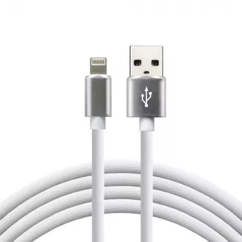 Kabel everActive USB Lightning 1m - Biały, silikonowy, szybkie ładowanie, 2,4A - CBS-1IW