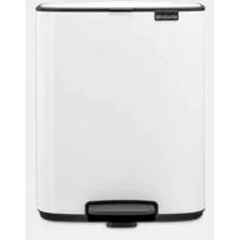 Brabantia Bo Pedal Bin 12 L Rectangular Steel biały