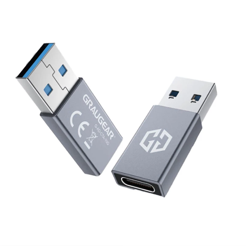 Adapter GRAUGEAR G-AD-CTA-10G USB-A na USB-C srebrny
