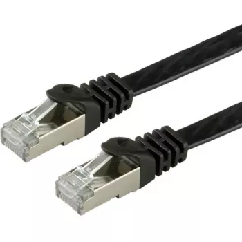 VALUE - Kabel krosowy - RJ-45 (M) na RJ-45 (M) - 3 m - FTP - CAT 6a - Bezhalogenowy, Formowany, Skrętka, Płaski - Czarny (21.99.0833)