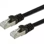 VALUE - Kabel krosowy - RJ-45 (M) na RJ-45 (M) - 3 m - FTP - CAT 6a - Bezhalogenowy, Formowany, Skrętka, Płaski - Czarny (21.99.0833)