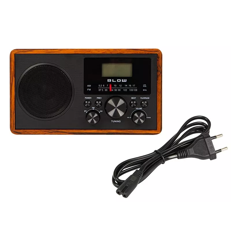 Przenośne radio analogowe AM/FM BLOW RA9 V.2 — odbiór AM i FM, zasilanie bateryjne, strojenie analogowe