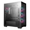 Obudowa PC DeepCool CG580 4F Midi Tower — ATX/ITX/MicroATX, szkło hartowane, wentylatory 3×120mm+1×120mm, 2×3,5 inch i 2×2,5 inch, USB-A×2 USB-C×1, czarna
