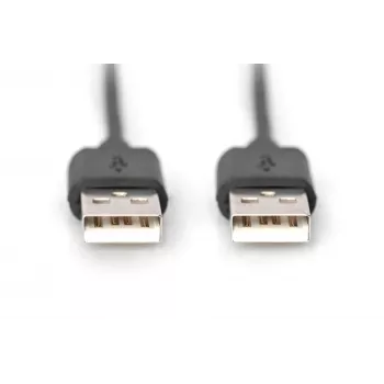 Kabel połączeniowy USB Assmann. typ A M/M. 3,0 m. kompatybilny z USB 2.0. UL. czarny (AK-300100-030-S)