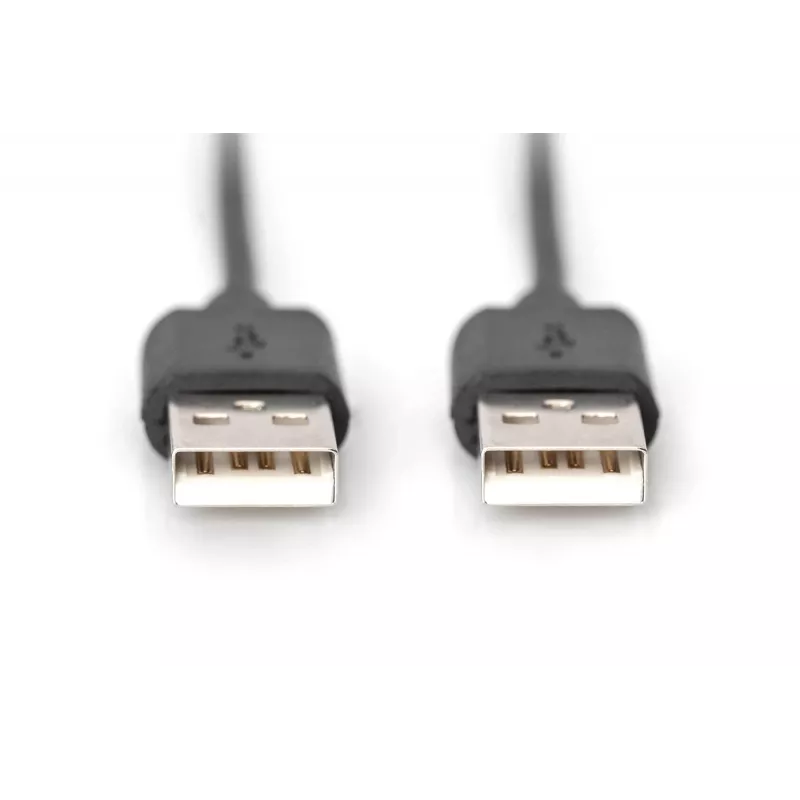 Kabel połączeniowy USB Assmann. typ A M/M. 3,0 m. kompatybilny z USB 2.0. UL. czarny (AK-300100-030-S)